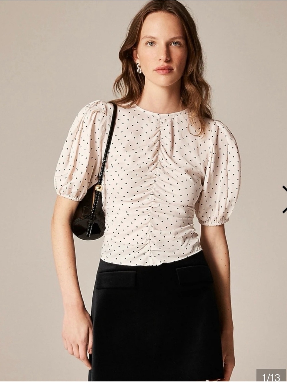 J crew Veranda shirt in dot print